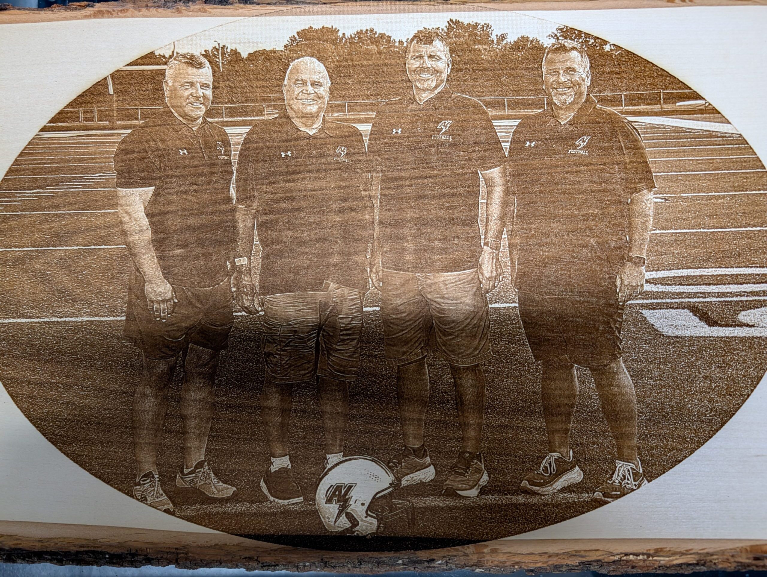 Live Edge Laser Etched Photo