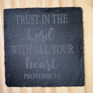 Slate Coaster Photo Etched